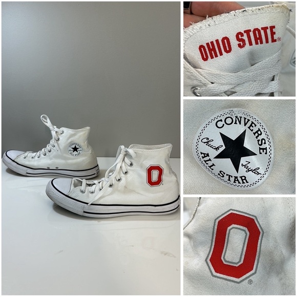 Converse Chuck Taylor All Star Ohio State High Top Sneakers Size 11.5 - Picture 16 of 16